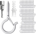 PlusRoc 40 Pack Ceiling Hooks for Hanging Plants Outdoor String Lights Heavy by PlusRoc