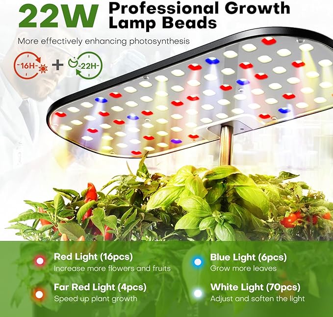 Ahopegarden Hydroponics Growing System Kit Indoor Herb Garden - Image 2