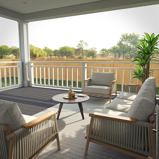 Acanva Modern All-Weather Aluminum Outdoor Patio Sofa - Image 8