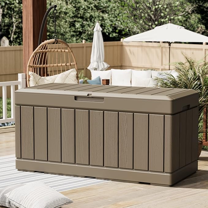 Greesum 82 Gallon Resin Deck Box All Weather Large Outdoor Storage - Image 5