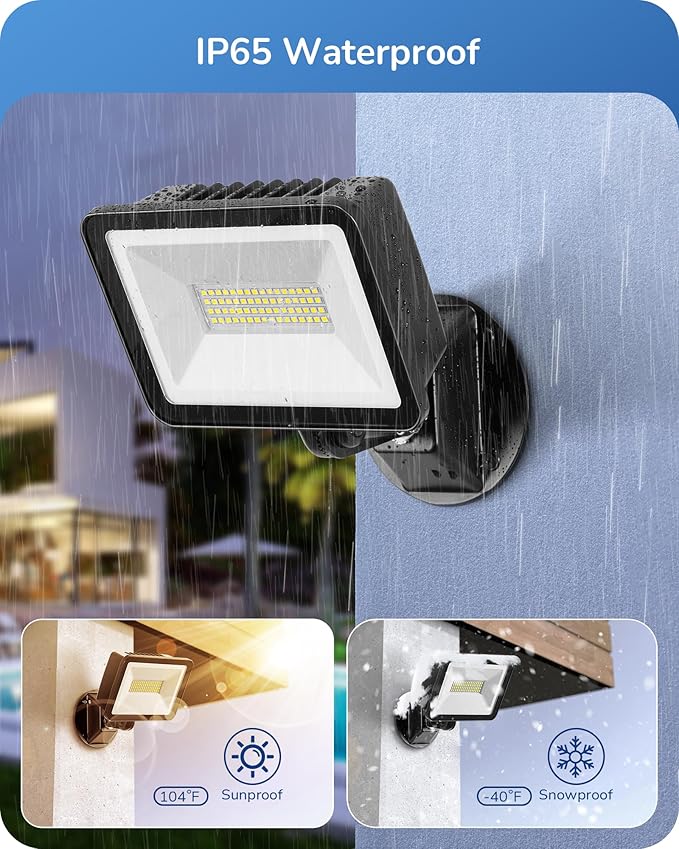 EDISHINE 2 Pack 6800LM LED Flood Lights Outdoor - Image 6