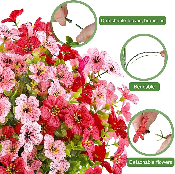 AGIRL 16 Bundles Artificial Flowers - Image 3