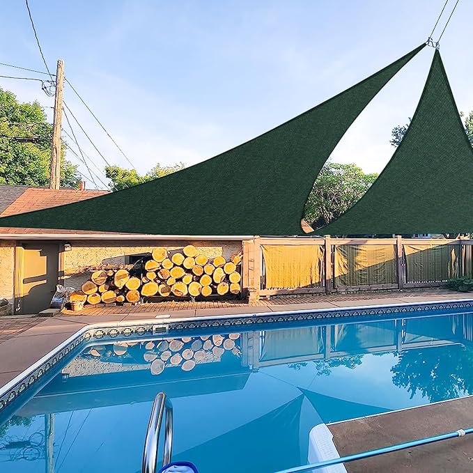E&K Sunrise 6' x 6' x 6' Sun Shade Sail Triangle Canopy Shade Cover UV Block by EKSUNRISEINC