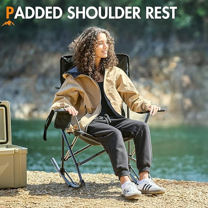 Portal Outdoor Rocking Chair Camping Folding Portable Rocker - Image 6