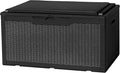 Flamaker Deck Box with Cushion 100 Gallon Waterproof Resin Storage Box with Air by Flamaker