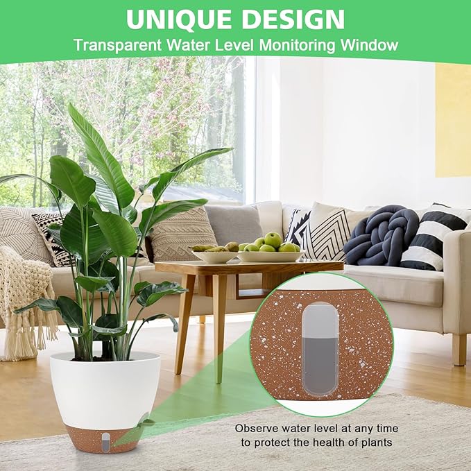 12" 10" 9" 8" Self Watering Pots - Image 4