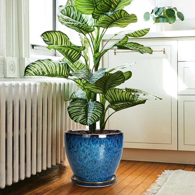 10 Inch Ceramic Planter Pot Round Plant Pot - Image 2