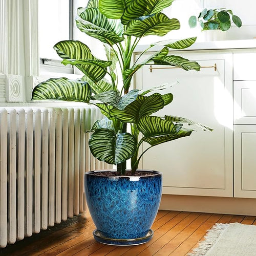 10 Inch Ceramic Planter Pot Round Plant Pot - Image 2