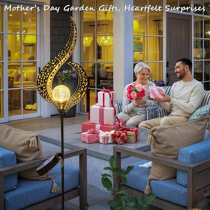 Outdoor Garden Gifts Solar Lights Stake Waterproof, Mothers Day Gifts Mom - Image 2