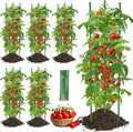 Tomato Cage for Garden, 6 Pack Tomato Trellis for Raised Garden Bed Height by GrowYourGreenParadise