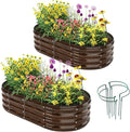 Galvanized Metal Raised Garden Bed Kit by ZFHgarden
