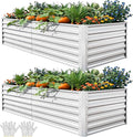 YITAHOME 6x3x2ft 2pcs Large Raised Garden Bed Kit, Galvanized Metal Planter Box by YITAHOME