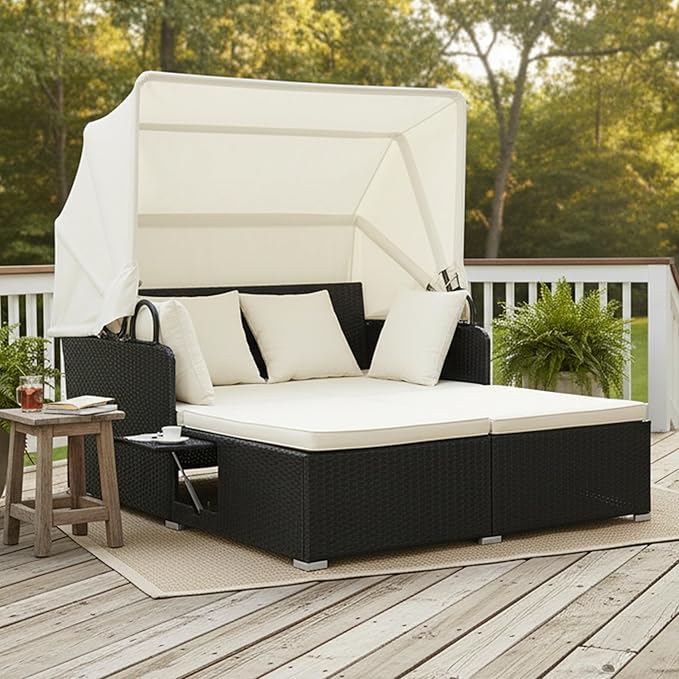 Tangkula Patio Rattan Daybed - Image 2