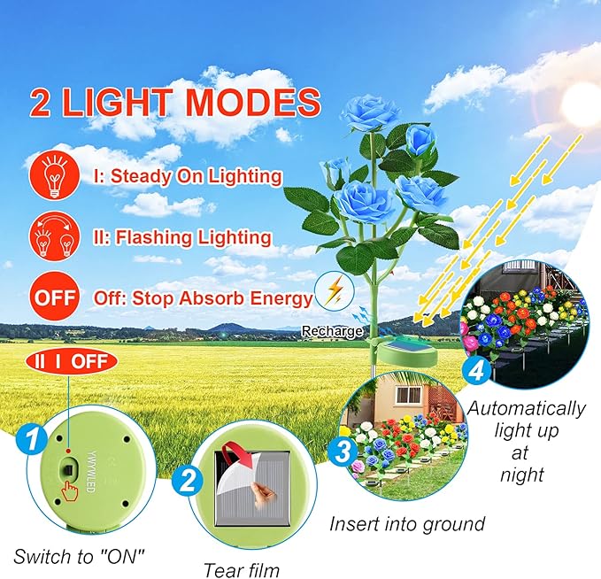 Solar Flower Lights Outdoor - Image 6