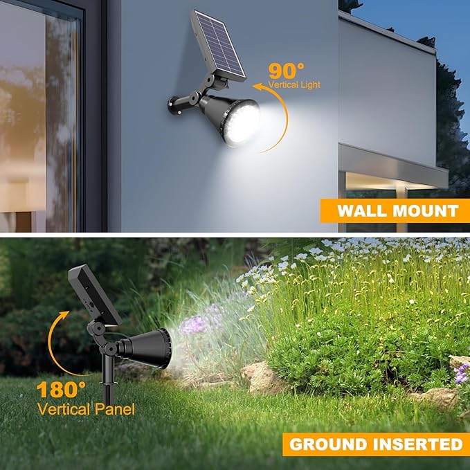 Solar Lights Outdoor Waterproof, 36 LEDs 1000LM Adjustable Solar Spot Lights - Image 4