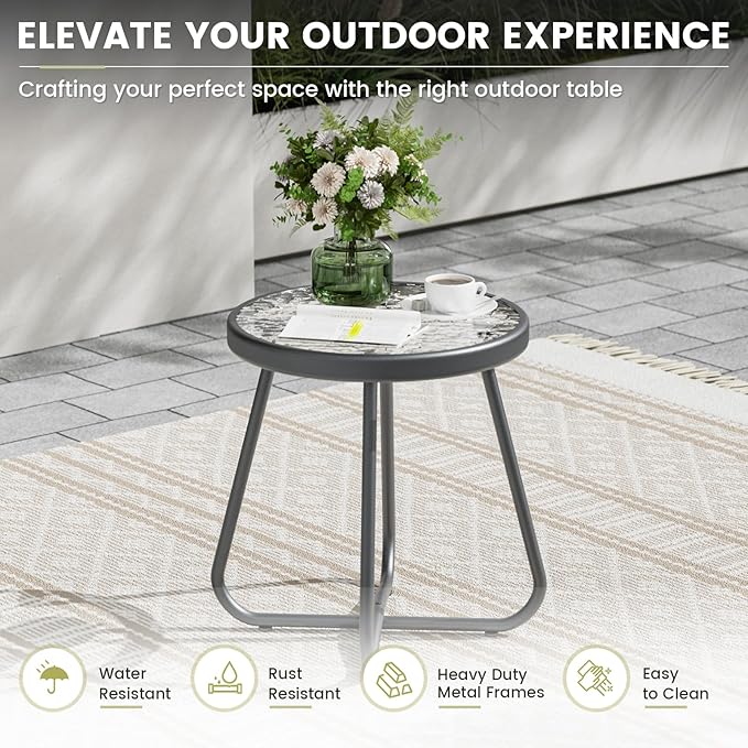 UDPATIO Patio Dining Set of 3, Outdoor Table and Chairs Set - Image 8