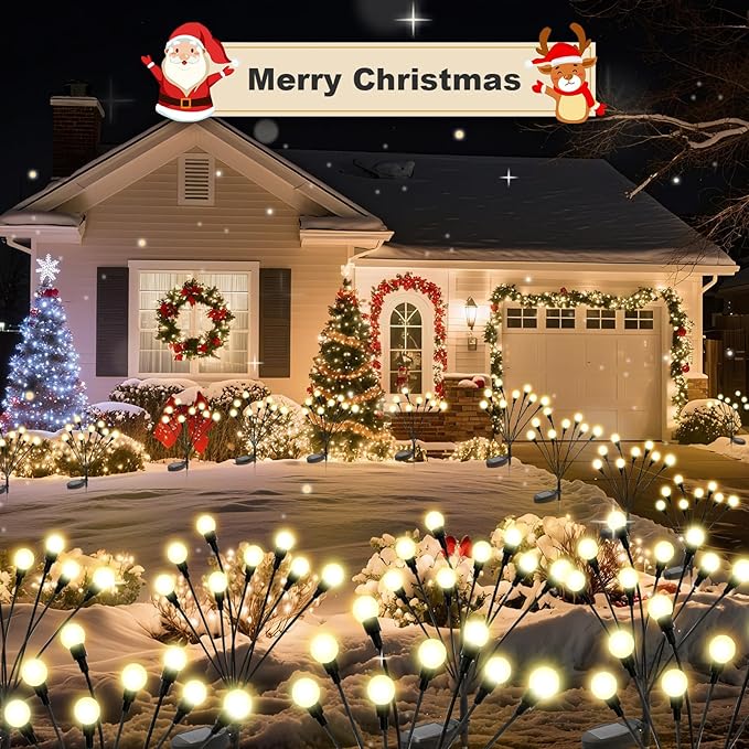 ALSO GO Solar Lights Outdoor, 6 Pack 48 LEDs Firefly Lights, Waterproof Solar - Image 6