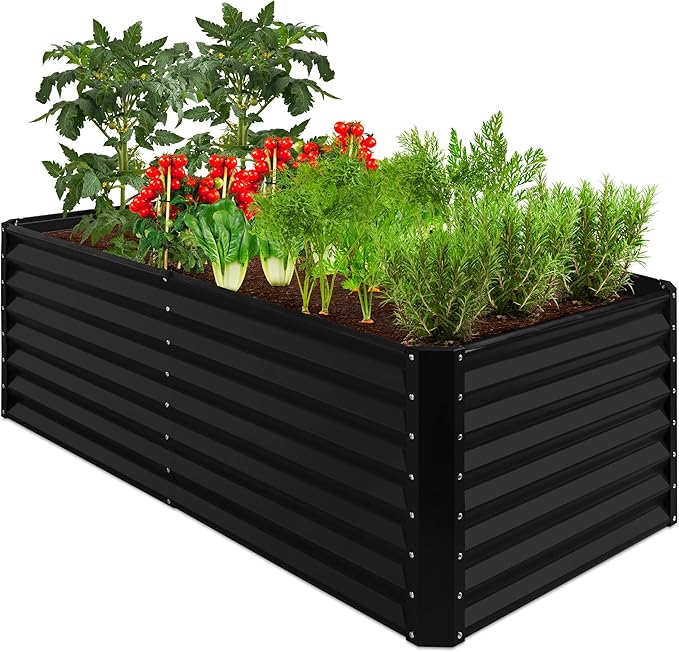 Best Choice Products 6x3x2ft Outdoor Metal Raised Garden Bed, Deep Root Box by BestChoiceProducts