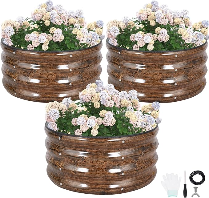 G GOOD GAIN Round Raised Garden Bed by GGOODGAIN
