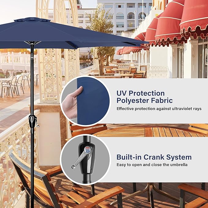 Simple Deluxe 9' Patio Umbrella Outdoor Table Market Yard Umbrella - Image 3