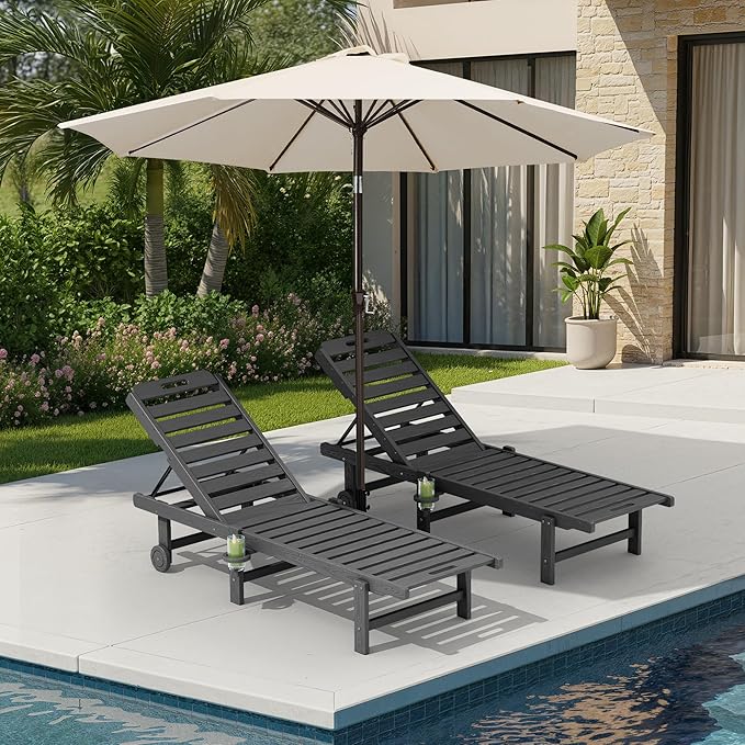 SERWALL Outdoor Chaise Lounge Set of 2 by SERWALL