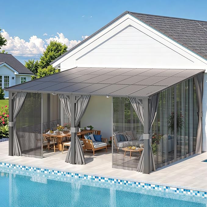 AECOJOY 16' x 12' Gazebo Outdoor Pergola - Image 3