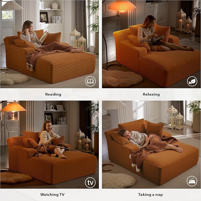 50 Inches Chaise Lounge Indoor, Oversized Chaise Lounge Chair - Image 6