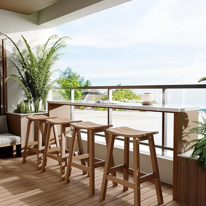 Stoog All-Weather Bar Stools Set of 4, Patio Barstools, Never Rot or Fade - Image 2