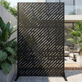 Metal Privacy Screen Outdoor 72x44in – Rustproof Steel Decorative Fence Panel by Unknown