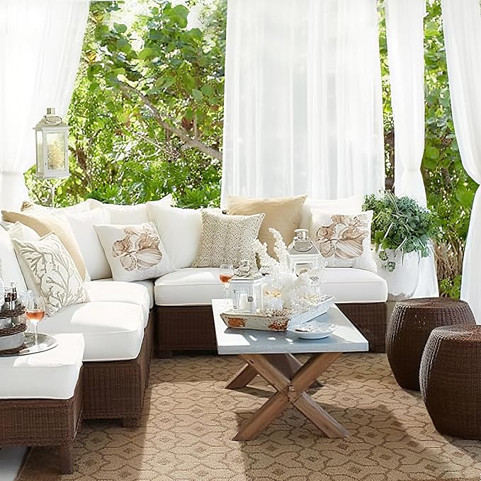 RYB HOME 2 Panels Porch Curtains Outdoor - Image 2