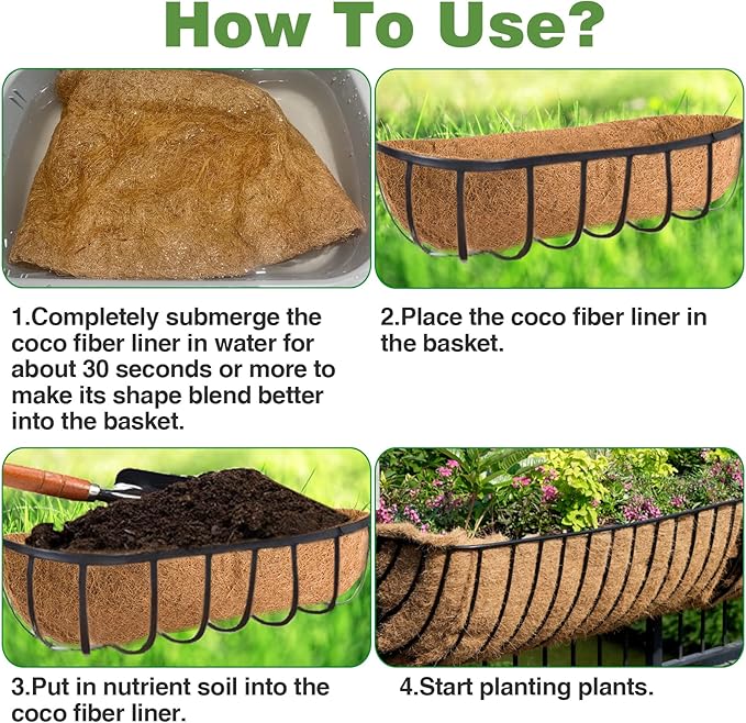 48in Coco Liners for Window Planter Box - Image 7