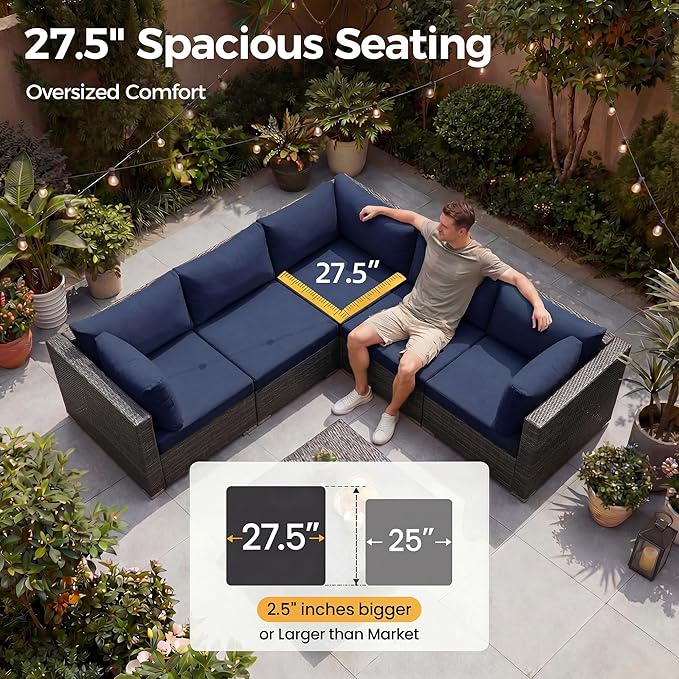 NICESOUL 13 Piece Patio Furniture - Image 5