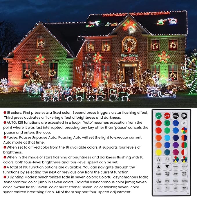 LJLNION 98.5ft Christmas Lights Color Changing - Image 3
