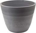 Arcadia Garden Products FM35CT Etched Pot 14x11-Cement by PSW