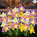 6 Pack Solar Garden Lights LED Solar Lilies Flower Lights, Yard Patio Pathway by yulloyello