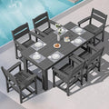 SERWALL Outdoor Dining Table Set, 67‘’ HDPE Patio Dining Set by SERWALL