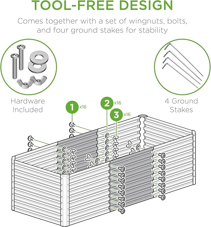 Best Choice Products 4x2x2ft Outdoor Metal Raised Garden Bed, Deep Root Box - Image 6