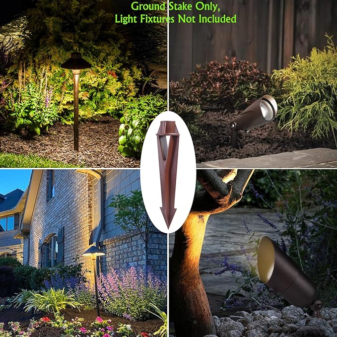 Ground Spike Stake Replacement for Low Voltage Landscape Lighting Spot Path - Image 7