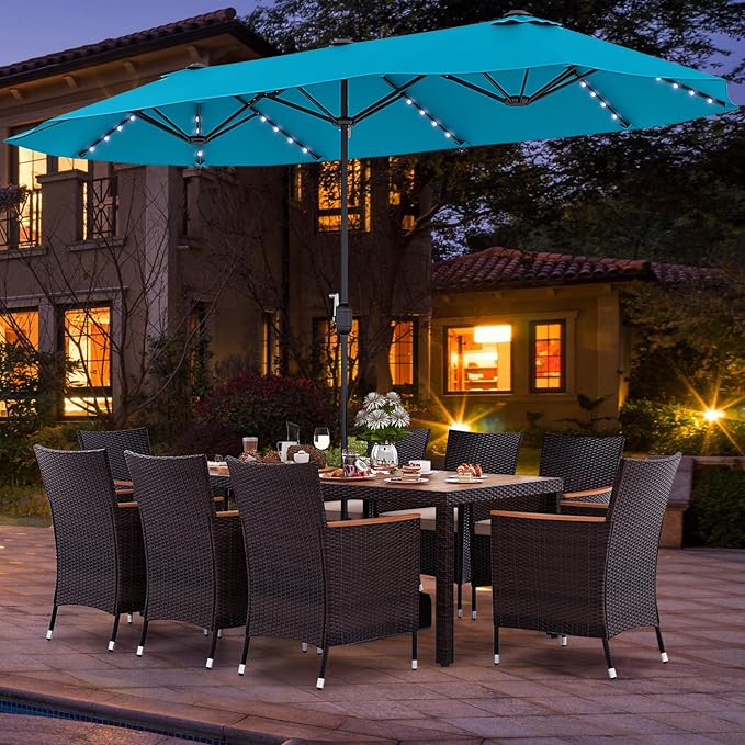 Tangkula 11 Pieces Rattan Outdoor Dining Set - Image 3
