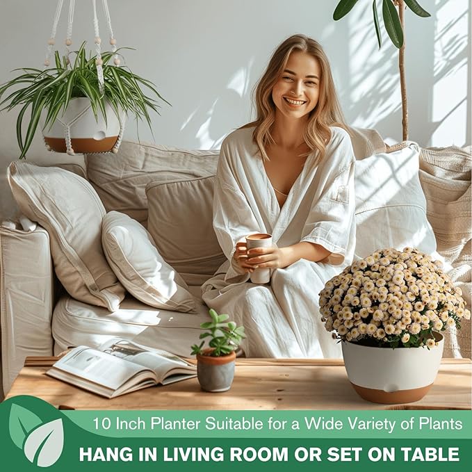 Set of 2-10 Inch Hanging Planters - Image 6