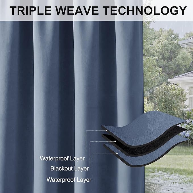 RYB HOME Extra Wide Outdoor Curtains - Image 6