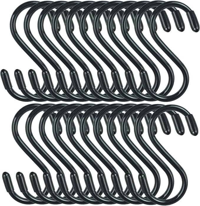 30 Pack Vinyl Coated Heavy Duty S Hooks by DINGEEUtilityHook