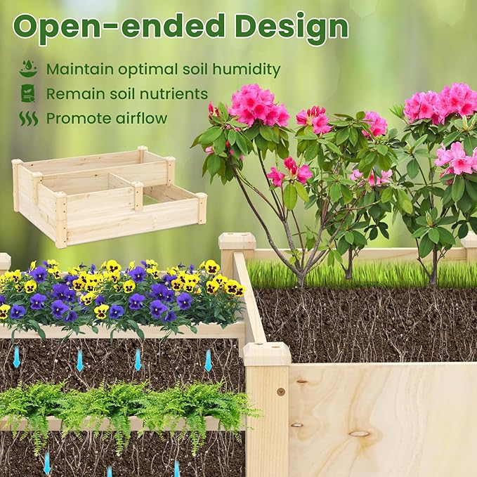 Giantex Raised Garden Bed, Wood Planter Box - Image 5