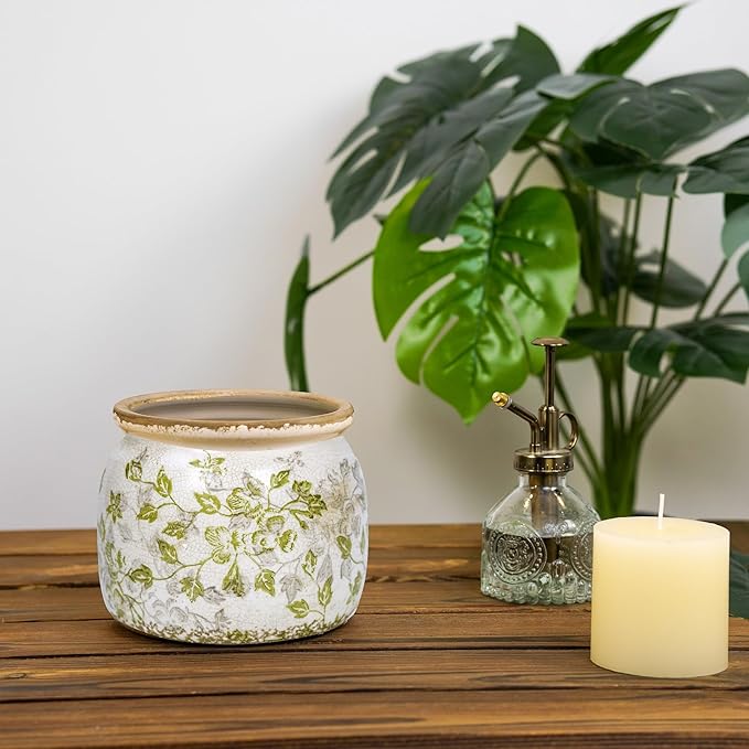 Flower Pot, Vintage Ceramic Pot - Image 3