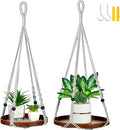 2 Pack Macrame Plant Hanger | Plant Hanger Indoor, Hanging Planter Shelf | by Shineloha