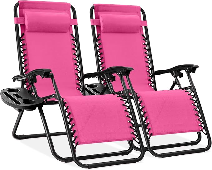 Best Choice Products Set of 2 Adjustable Steel Mesh Zero Gravity Lounge Chair by BestChoiceProducts