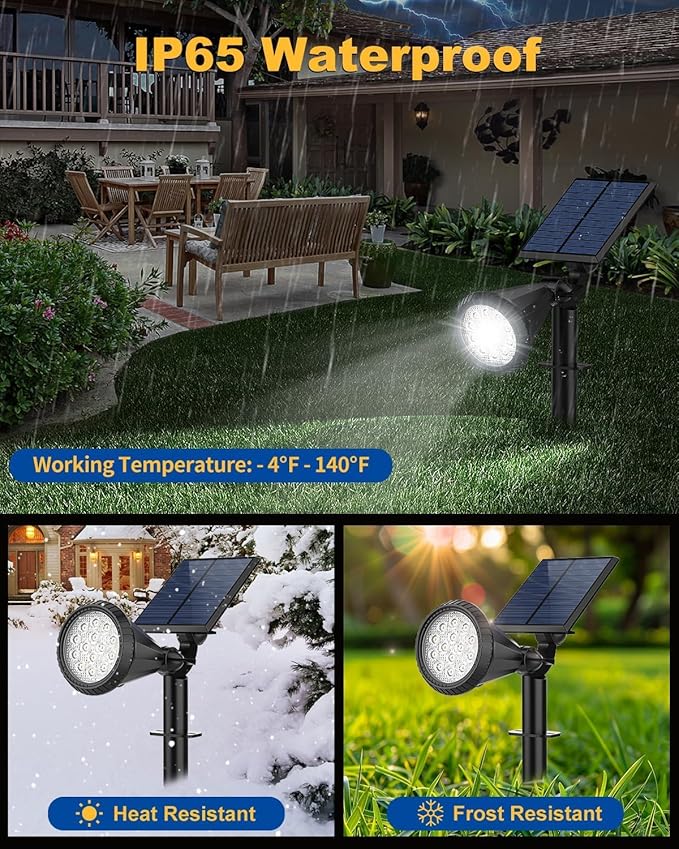Solar Spot Lights Outdoor, 10 Pack Outdoor Solar Lights - Image 5