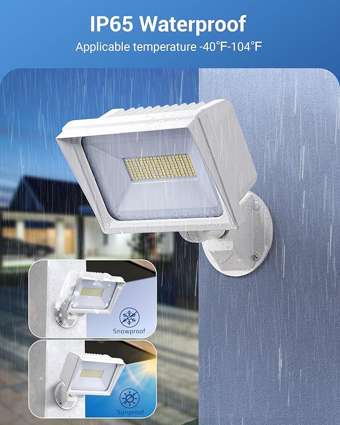DEWENWILS 65W LED Flood Light Outdoor, 6670 LM Super Bright IP65 Waterproof - Image 5