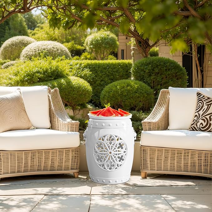 EFU Resin Garden Stool Indoor Outdoor, Decorative Antique Classic-Like - Image 8