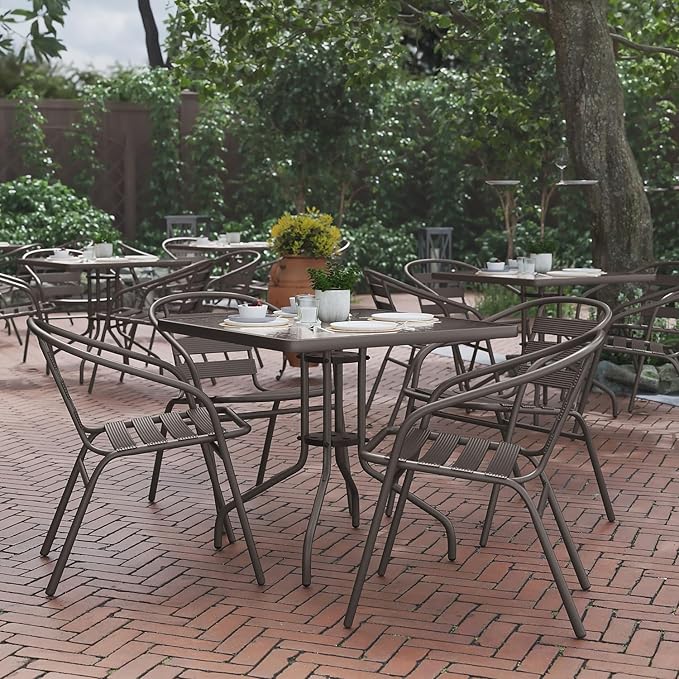 Flash Furniture Lila Metal Restaurant Stack Chairs - Image 2
